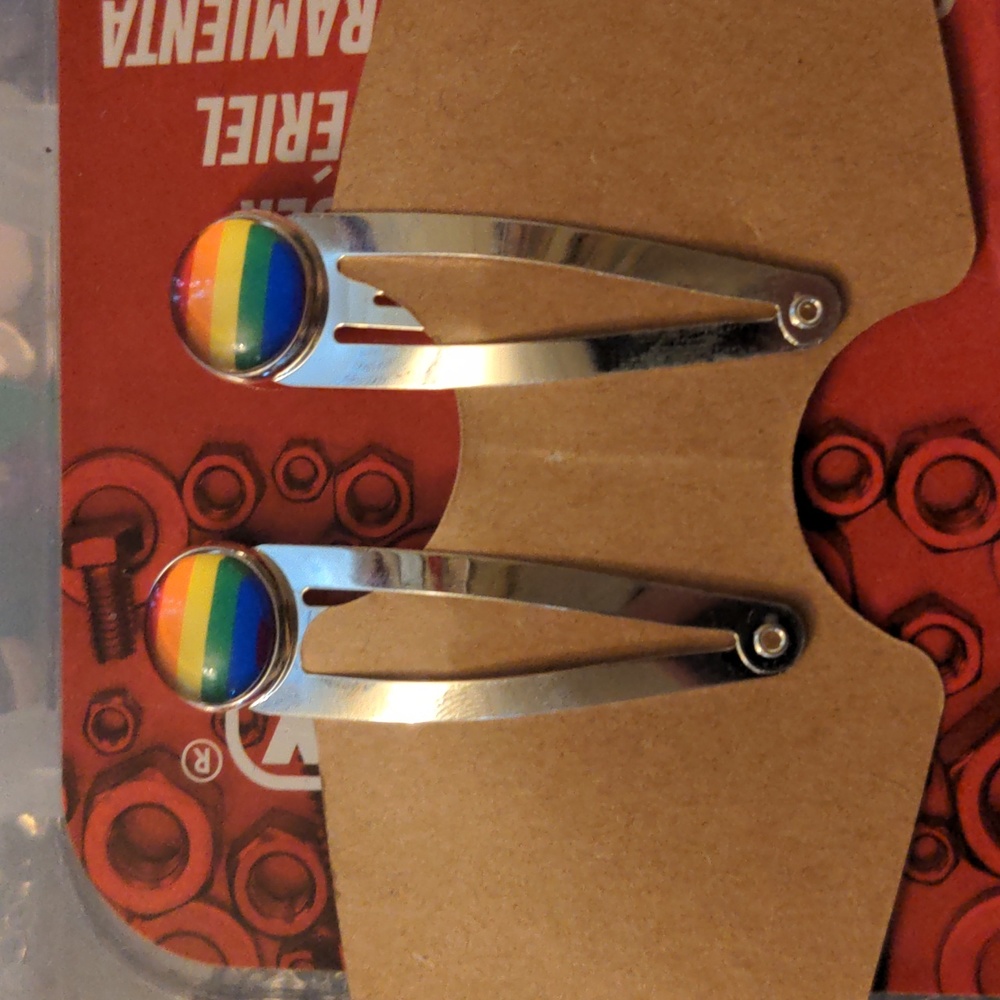 Pride Handmade Hair Clips 2 pc NEW